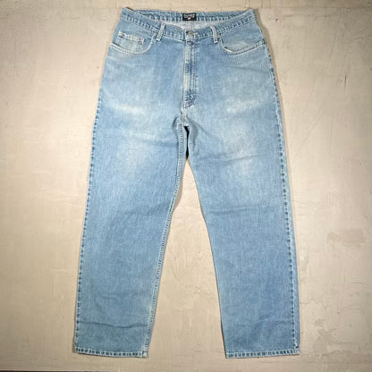 Y2K Polo Ralph Laren Jean Company Heel Bit Cover Blue Jeans Size 36x32 USED v20409
