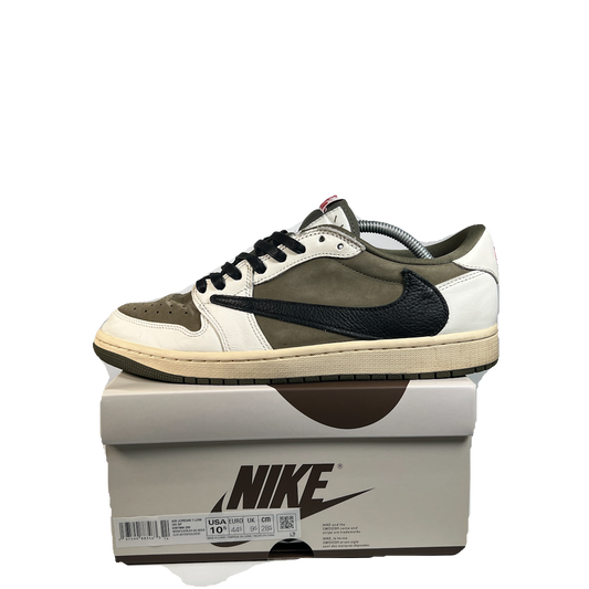 Jordan 1 Low Travis Scott Medium Olive (2024) Size 10.5 USED s22749