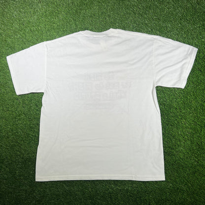 Y2K "To Fish or not to Fish" White Humor Tee Size Large NEW v17136