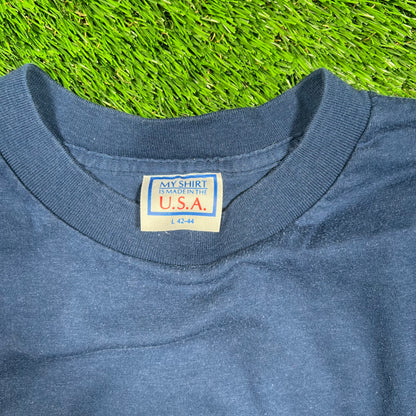 1988 Camel Joe Camel Navy Tee (Back Hit) Size Large USED v18640