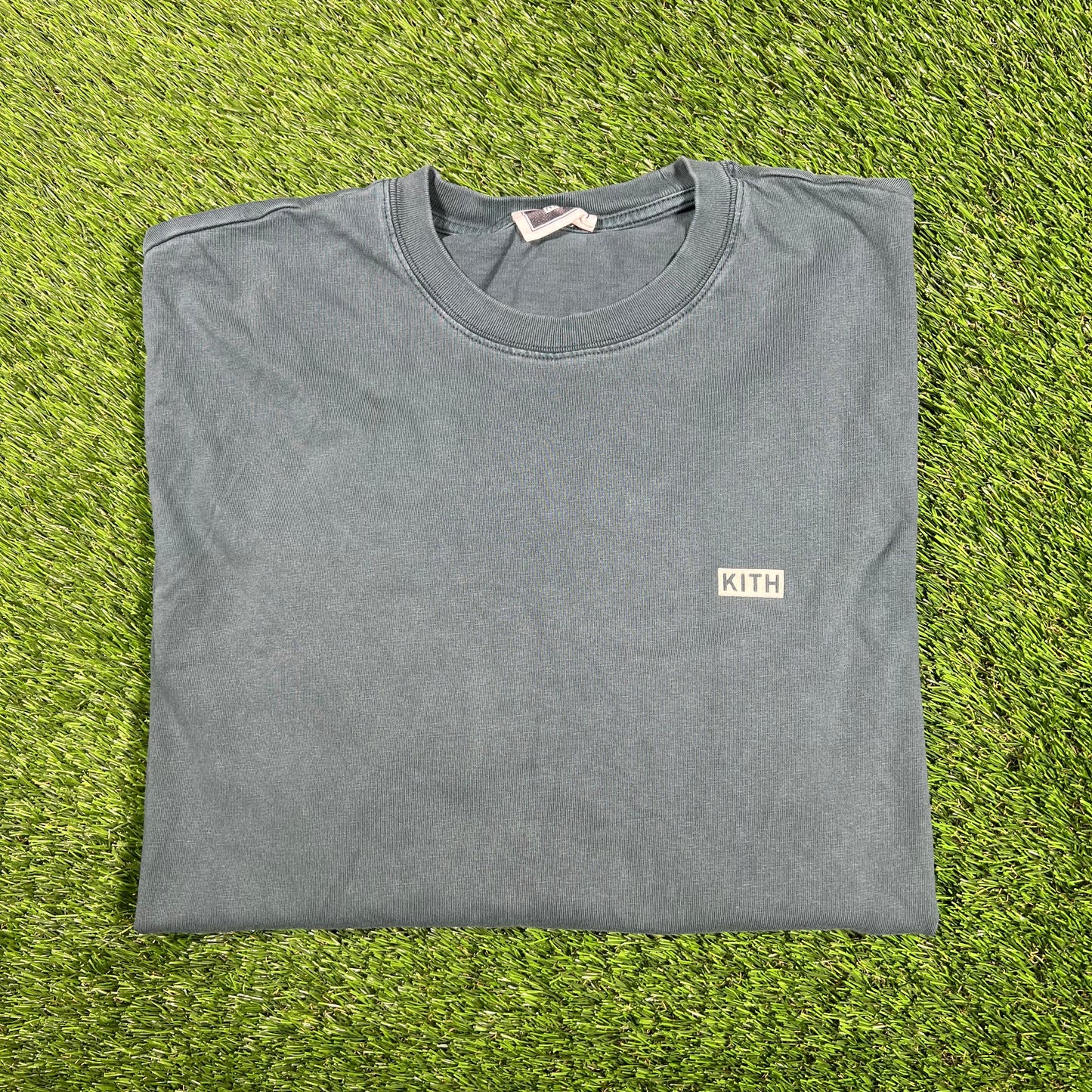 Kith Blue Logo Basic Longlseeve Size Medium USED x15189