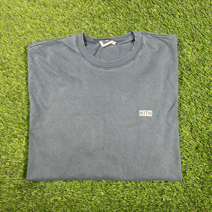 Kith Blue Logo Basic Longlseeve Size Medium USED x15189