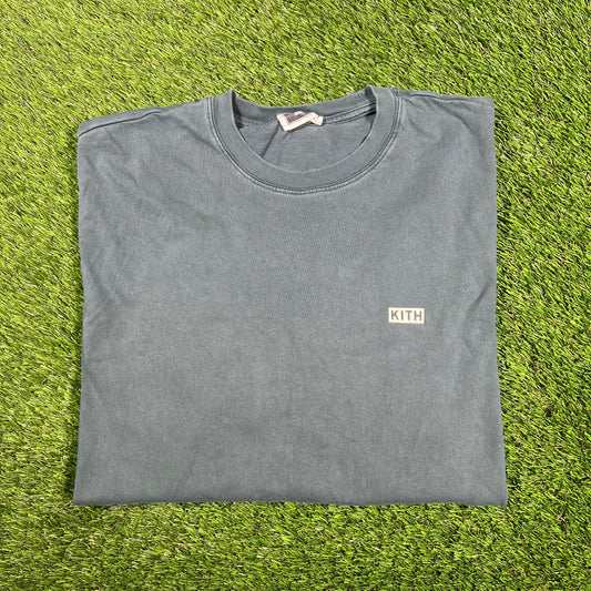Kith Blue Logo Basic Longlseeve Size Medium USED x15189