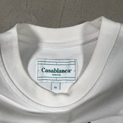 Casablanca White Tennis Tee Size XS USED x14184
