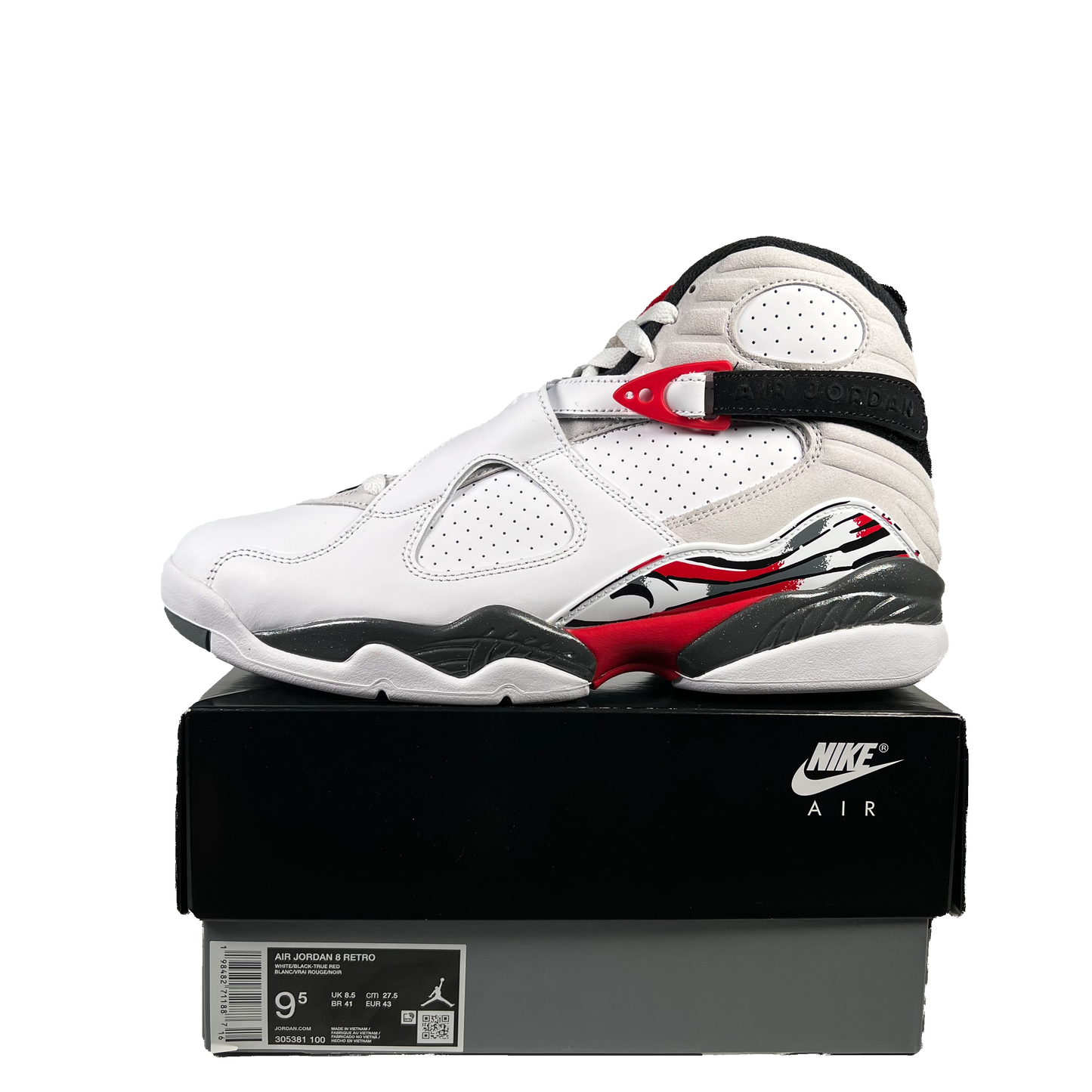 Jordan 8 White True Red (2025) Size 9.5 NEW s20171
