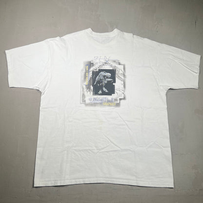 1997 Jurassic Park Lost World Crew White Tee Size XXL USED v15047