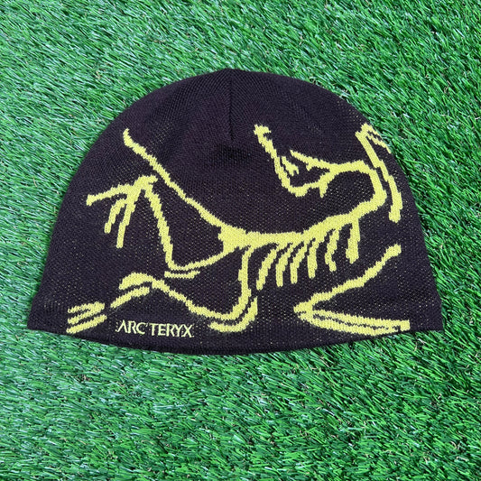 Arc'teryx Brown/Yellow Big Logo Beanie USED x14859