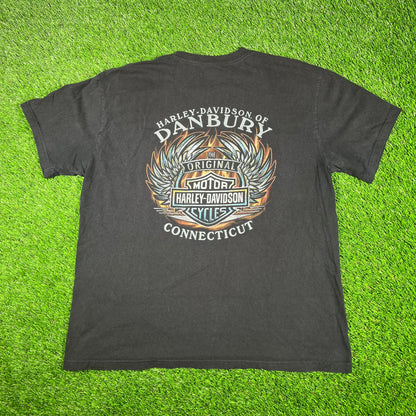 2015 Harley Davidson Girl Danburt CT Black Tee Size XL USED v17095