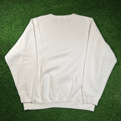1990s Polo Ralph Lauren Dress Bear White Crewneck Size XXL USED v18423