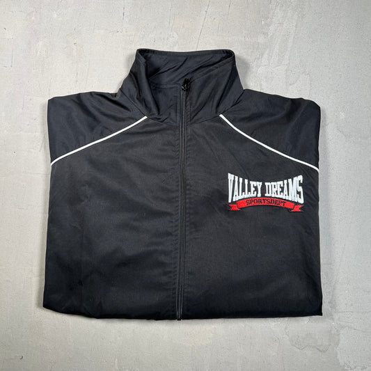 Vale Dreams Sports Dept Black Zip Up Jacket Size Large USED x17562