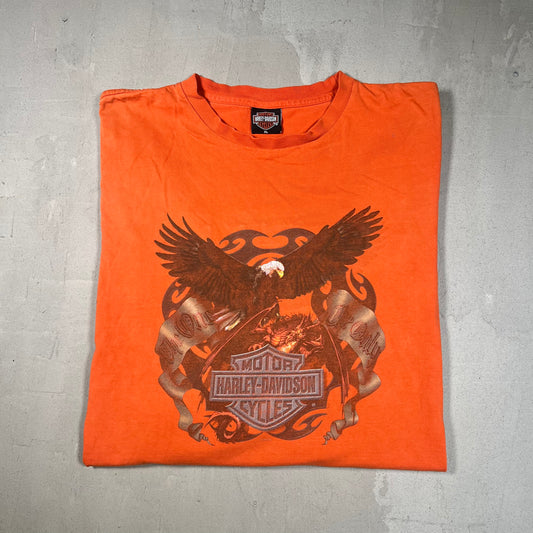 2004 Harley Davidson Logan Orange Longsleeve Size XL USED v18985