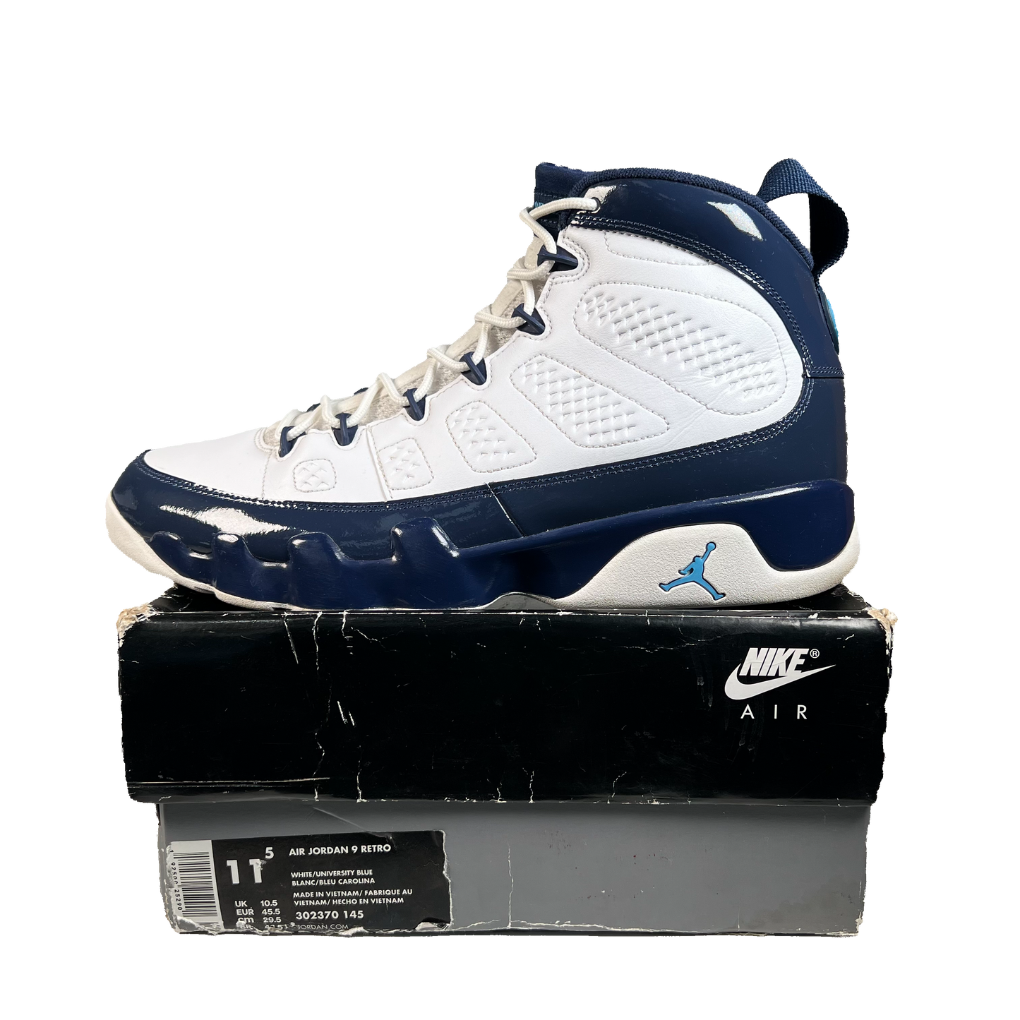 Jordan 9 Pearl Blue (2019) Size 11.5 USED s22168