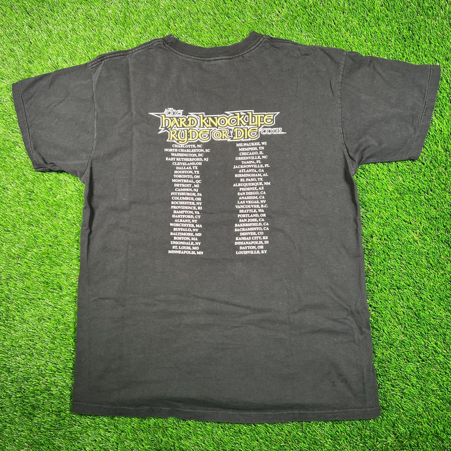 2000 Jay Z DMX Hard Knock Life Ryde or Die Tour Black Tee Size XL USED v18667