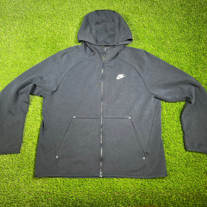 Nike Navy Tech Zip Up Hoodie Size XL USED v16515