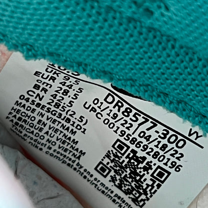 Nike Dunk Low Snakeskin Washed Teal Bleached Coral (2022) Size 10.5 USED s22323