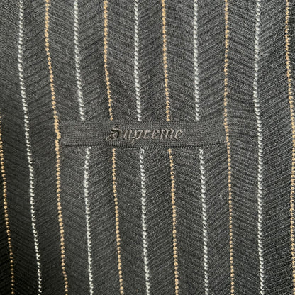 Supreme Black HerringBone Cardigan (2025) Size Large NEW x15826