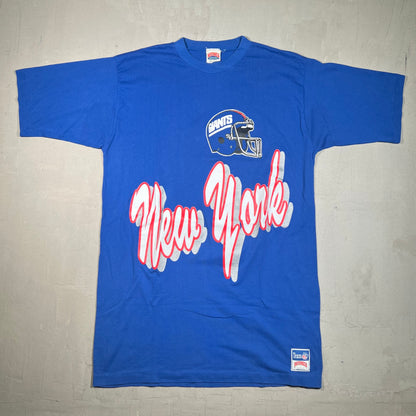 Nutmeg Giants Helmet New York Big Text Blue Tee 3XL USED v13899