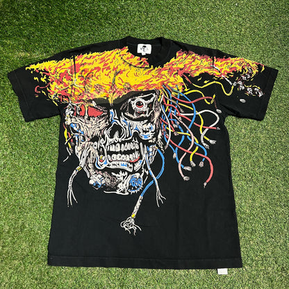 Warren Lotas Terminator AOP Black Tee Size Medium USED x14226