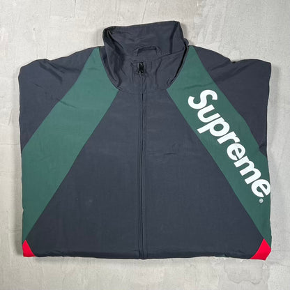 Supreme Paneled Black/Green Track Jacket (2020) Size Large USED x18610