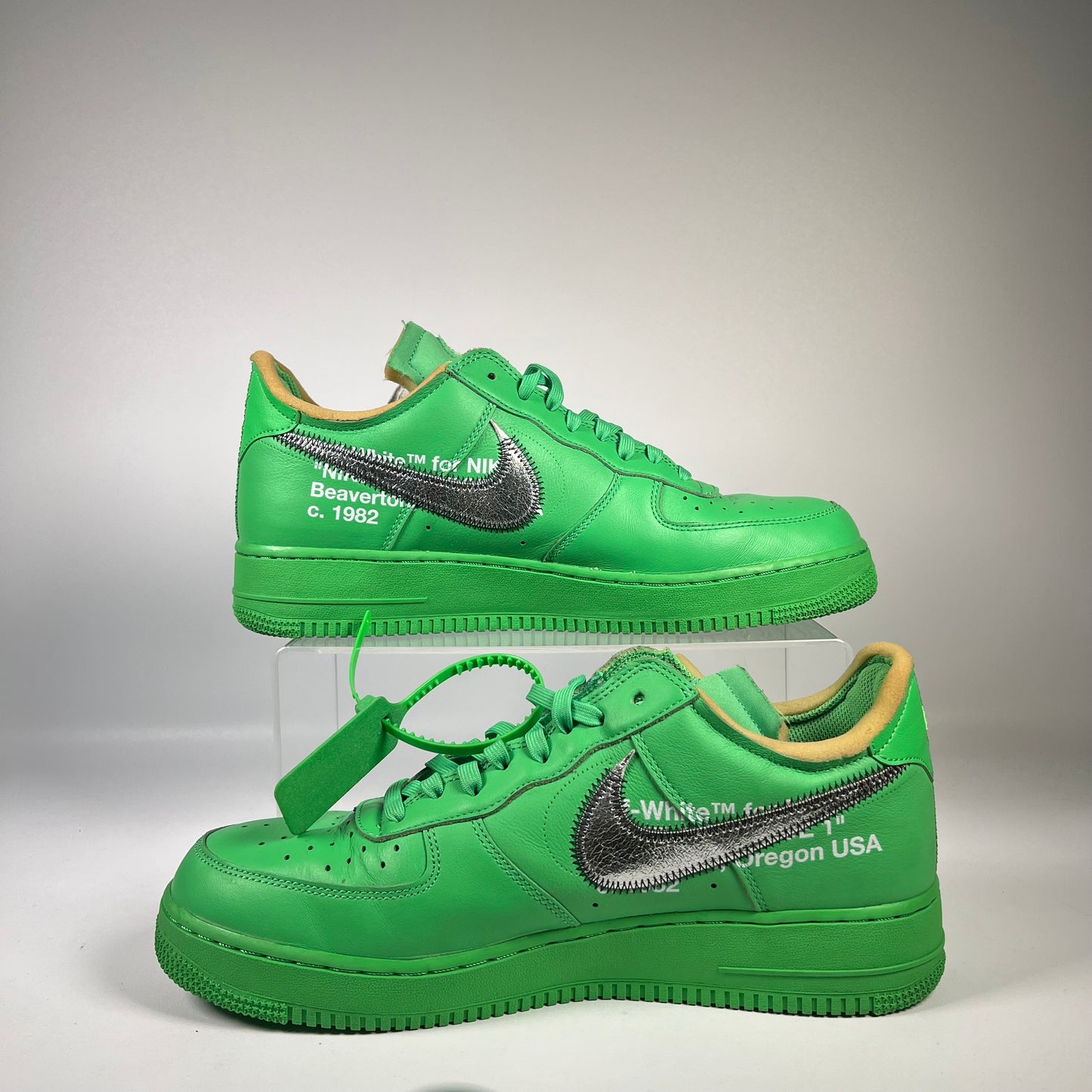 Nike Air Force One Off White Brooklyn Green (2022) Size 11 USED s16032