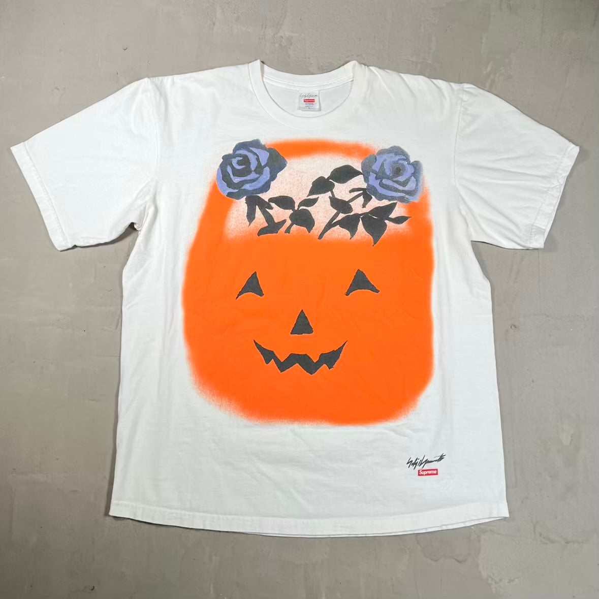 Supreme Yohji Yamamoto Pumpkin Tee White (2022) Size Large USED x18918