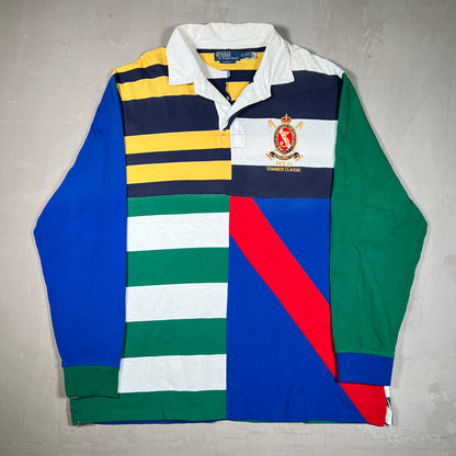 Y2K Polo Ralph Lauren Summer Classic Multi Color Rugby Size XXL USED v19060