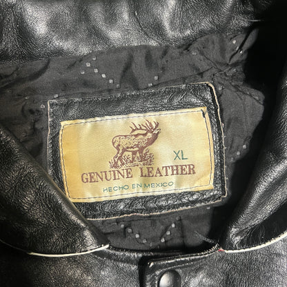 NBA Team Logo Leather Jacket Size XL USED v16411
