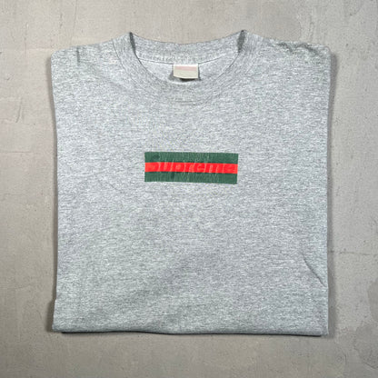 Supreme 2000 Gucci Box Logo Grey Tee Size XL USED x2239