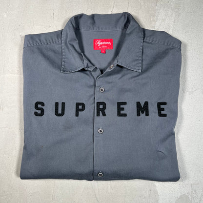 Supreme 2-Tomne Work Shirt Dark Grey (2020) Size Large USED x17513