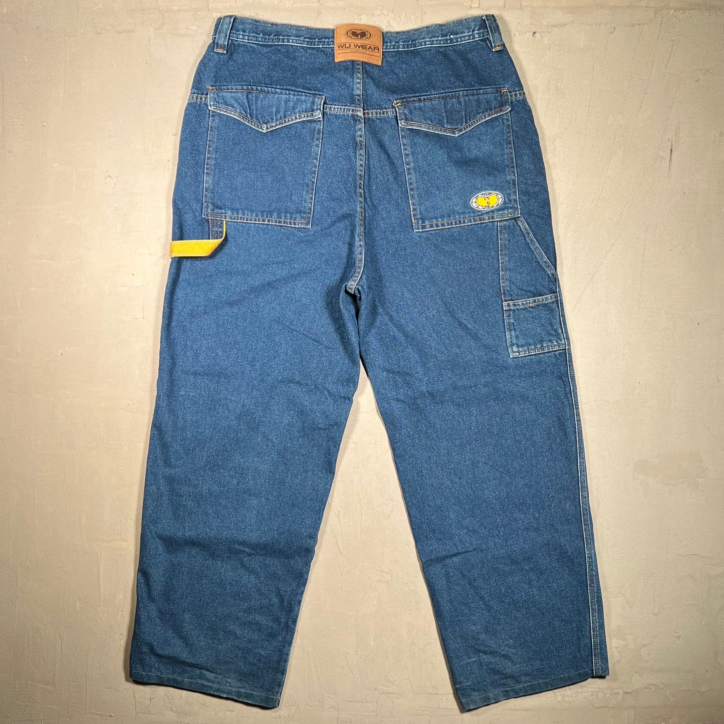 1990s Wu Wear Dragon Denim Jeans Size 38x32 USED v19466