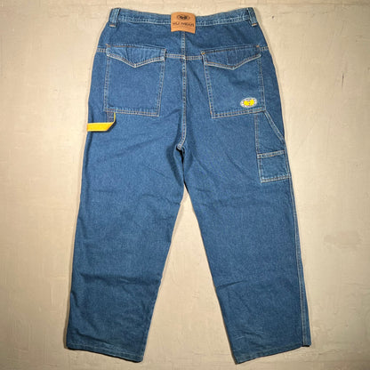 1990s Wu Wear Dragon Denim Jeans Size 38x32 USED v19466