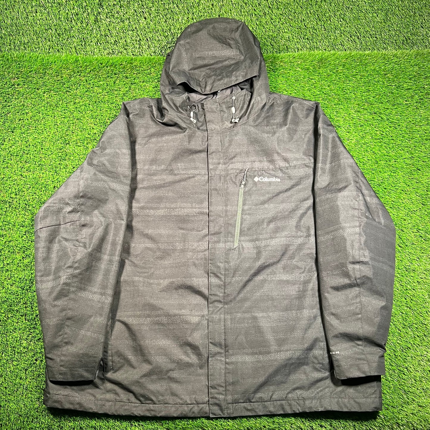 Columbia Black Windbreaker Jacket Size 5XT USED v18500