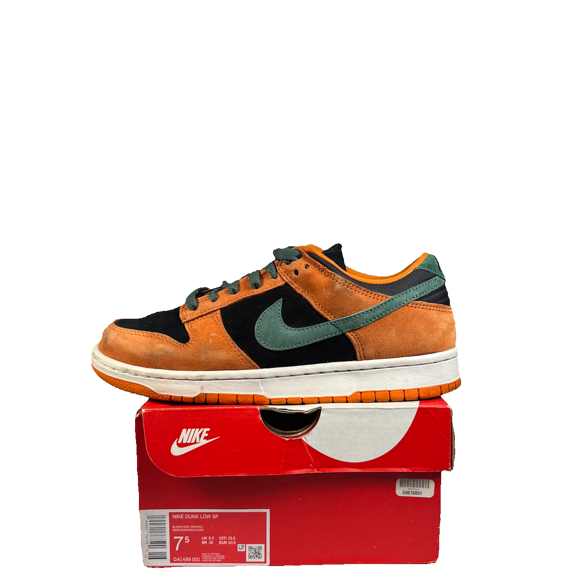 Nike Dunk Low Ceramic (2020) Size 7.5 USED s23083