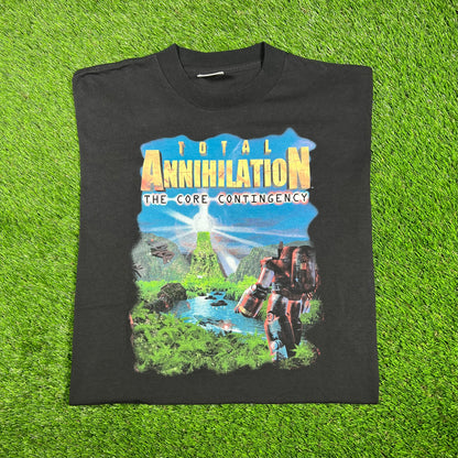 1997 Total Annihilation Core Contingency Black Tee Size XL USED v17371