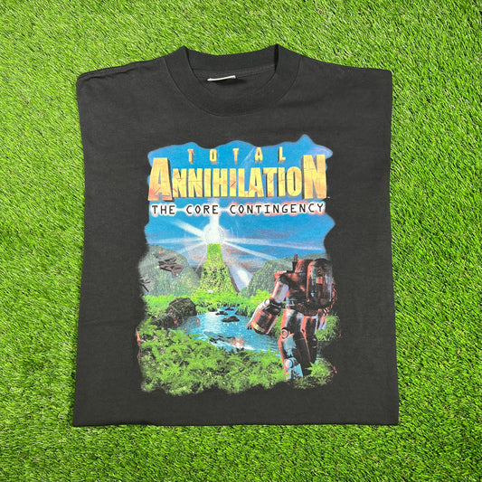 1997 Total Annihilation Core Contingency Black Tee Size XL USED v17371
