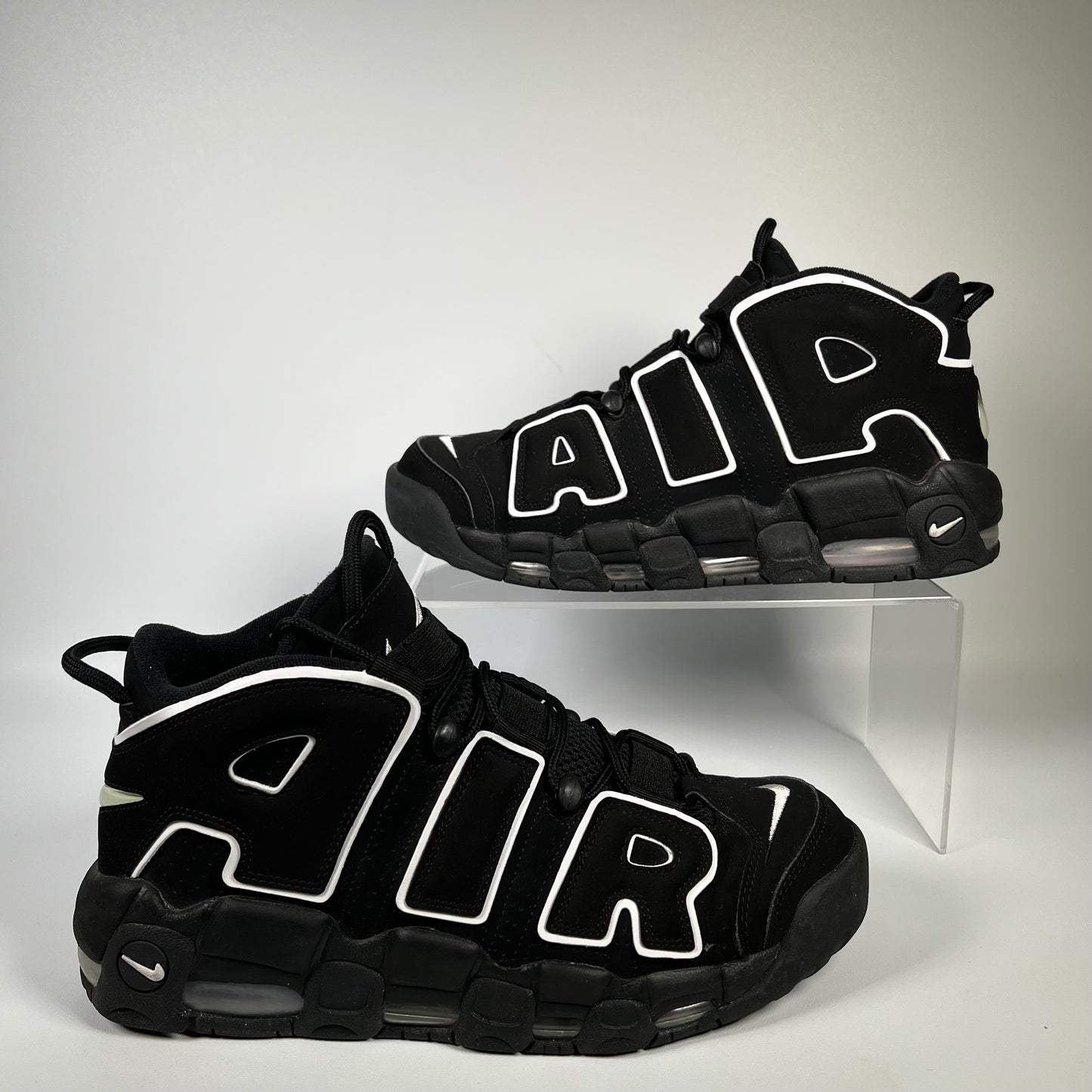 Nike Air More Uptempo Black White (2016) Size 10 USED s17872