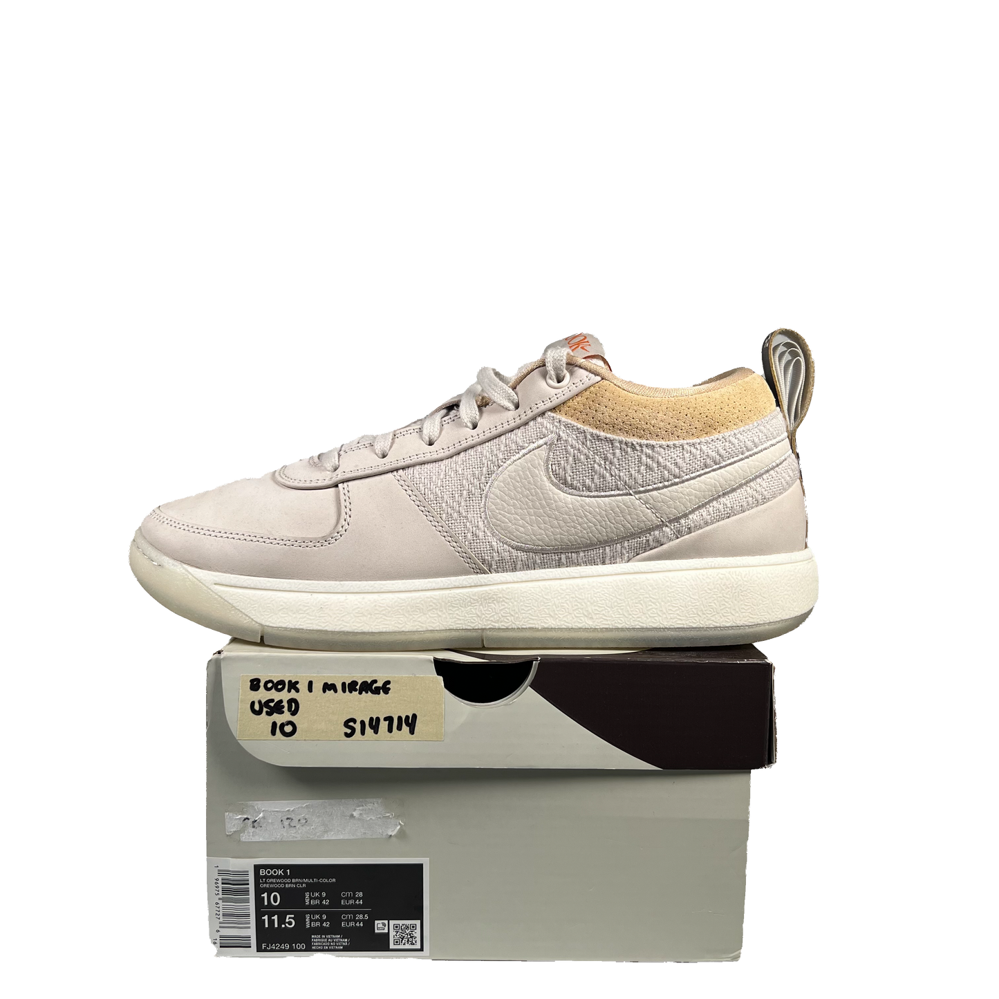 Nike Book 1 Mirage Translucent Outsole Size 10 USED s14714