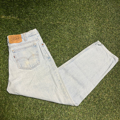 1982 Levi Orange Tab Light Washed Blue Jeans Size 33x30 USED x16290