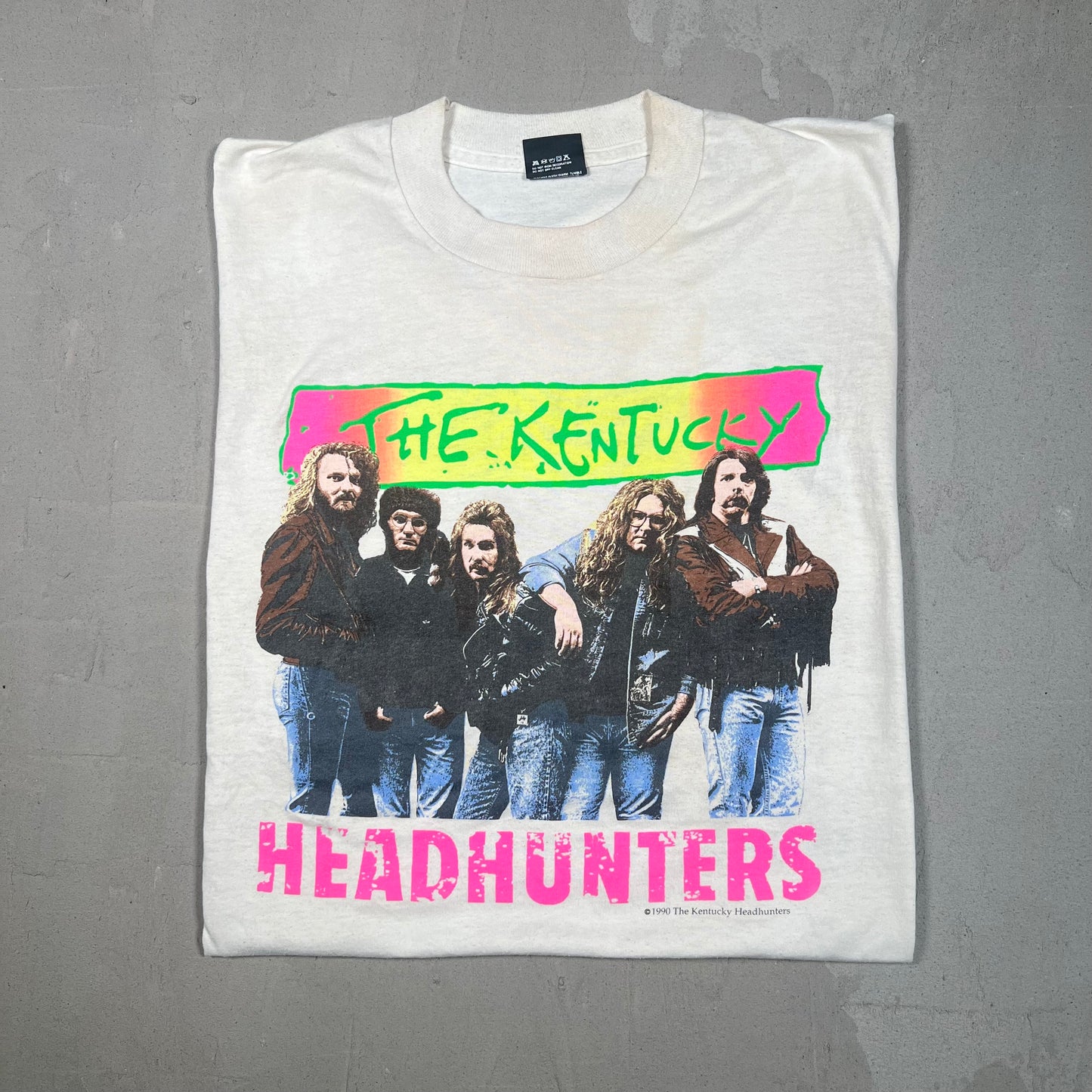 1990 The Kentucky Headhunters White Tee Size XL USED v19179
