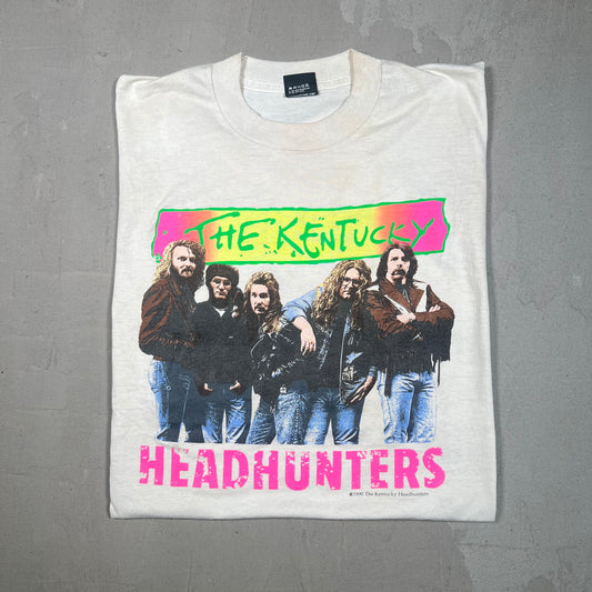 1990 The Kentucky Headhunters White Tee Size XL USED v19179