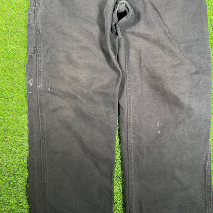 Y2K Carhartt Workwear Black Pants Size 32x32 USED v18102