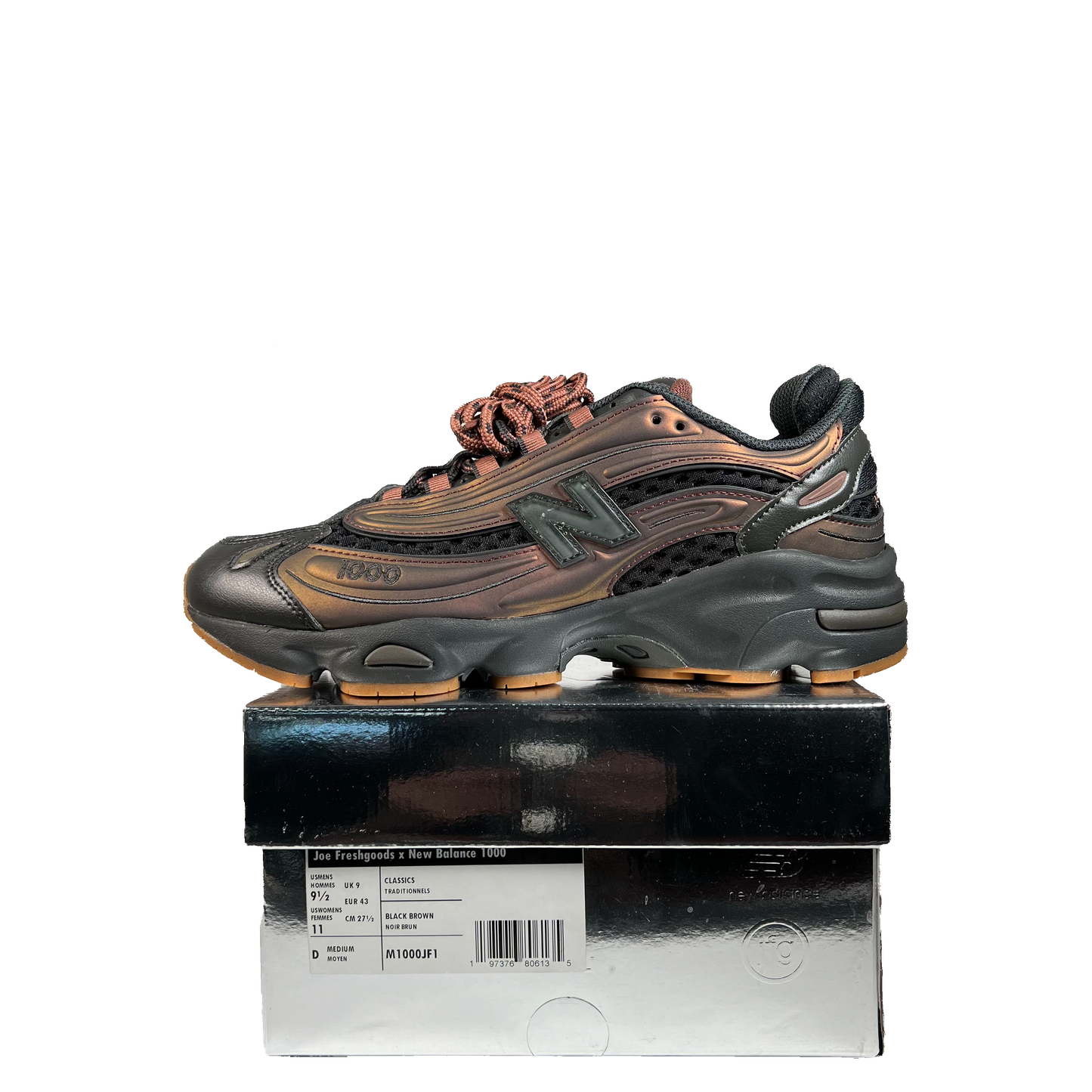 New Balance 1000 Joe Freshgoods When Things Were Pure Black Ice (2024) Size 9.5 NEW s21745