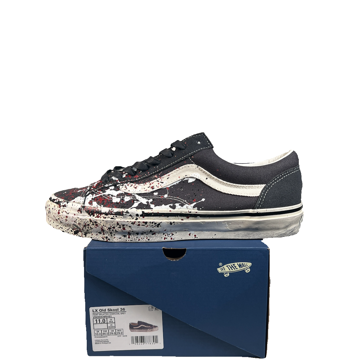 Vans Old Skool 36 Paint Splatter Charcoal Grey (2026) Size 11 NEW s23043