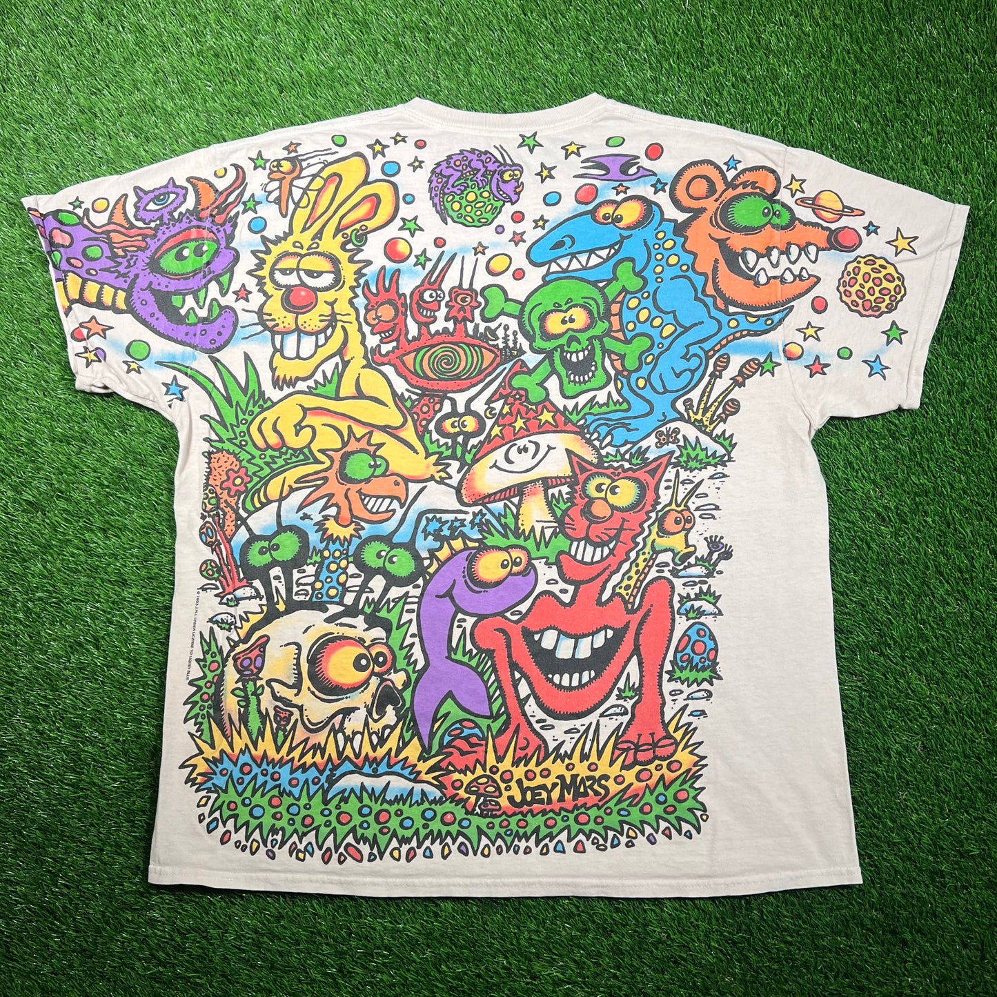 Modern Liquid Blue Monster AOP Tee Size XL USED v18715