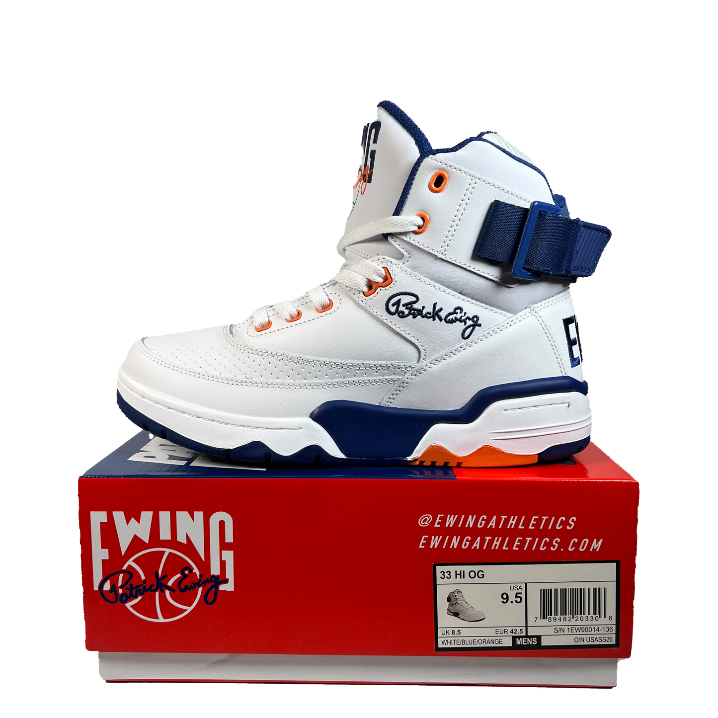 Ewing 33 Hi Knicks Home (2016) Size 9.5 NEW s22558
