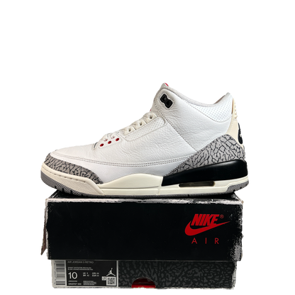 Jordan 3 White Cement Reimagined (2023) Size 10 USED s23100