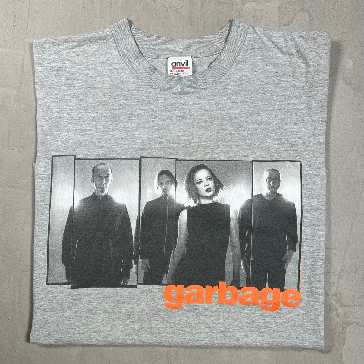 1998 Garbage Tour Grey Tee Size Large USED v20229