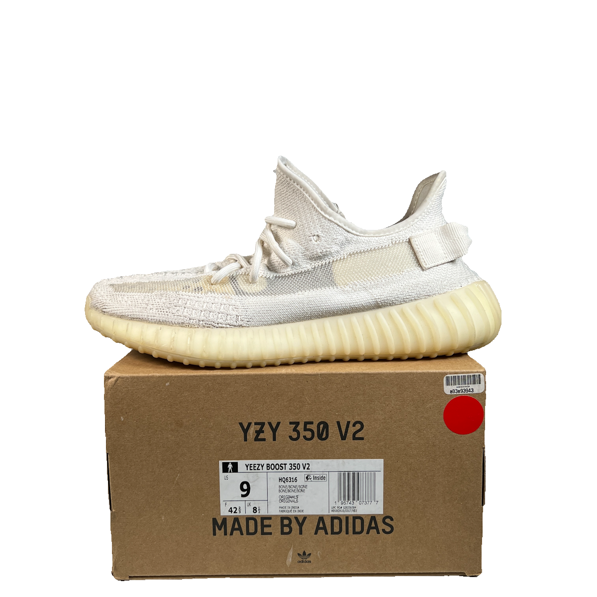 Yeezy 350 Bone (2022) Size 9 USED s23040