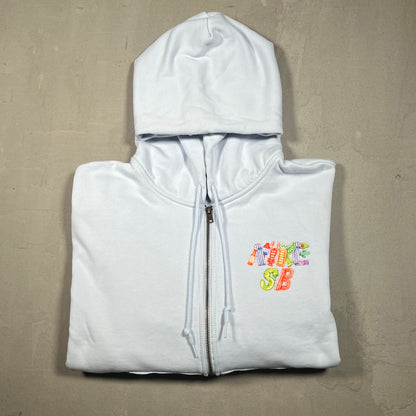 Nike SB Lobster Light Blue Zip Up Hoodie Size Large USED v19042