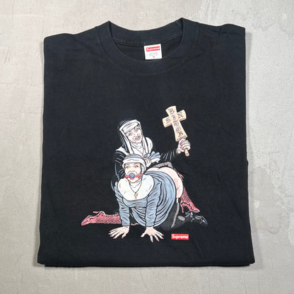 Supreme "Nuns" Black Tee (2022) Size Medium USED x15390